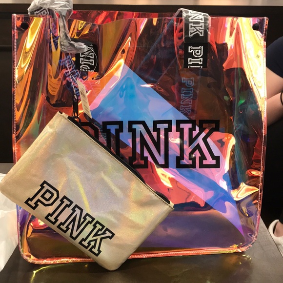 victoria secret iridescent tote